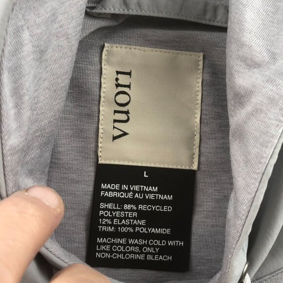 Vouri Men Hoodie Sweatshirt Large Gray Pullover Activewear Athleisure Drawstring - Picture 3 of 13